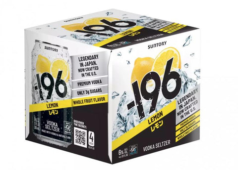 -196 VODKA LEMON 355ML 4-PACK