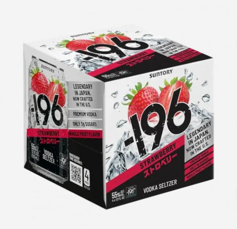 -196 VODKA STRAWBERRY 355ML 4-PACK