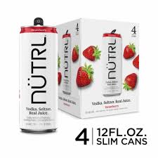 NUTRL VODKA SELTZER STRAWBERRY 355ML
